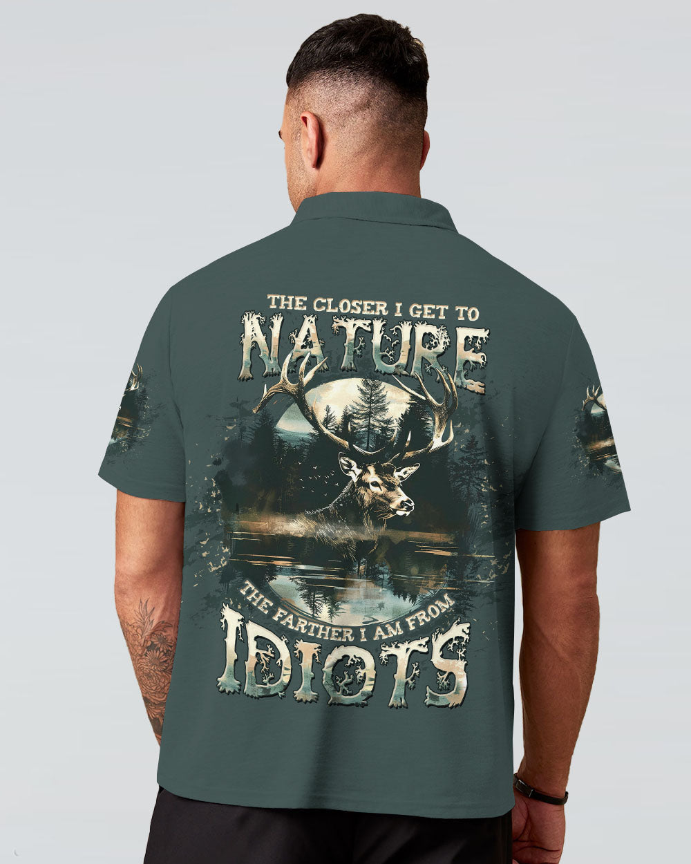  THE CLOSER I GET TO NATURE DEER HUNTING ALL OVER PRINT - TLTW1211243