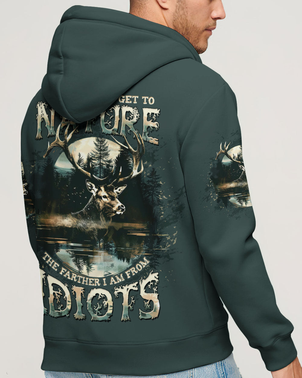 THE CLOSER I GET TO NATURE DEER HUNTING ALL OVER PRINT -  TLTW1211243