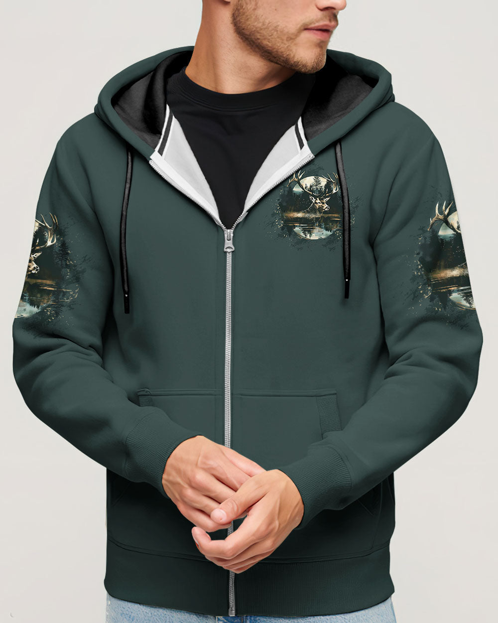  THE CLOSER I GET TO NATURE DEER HUNTING ALL OVER PRINT - TLTW1211243