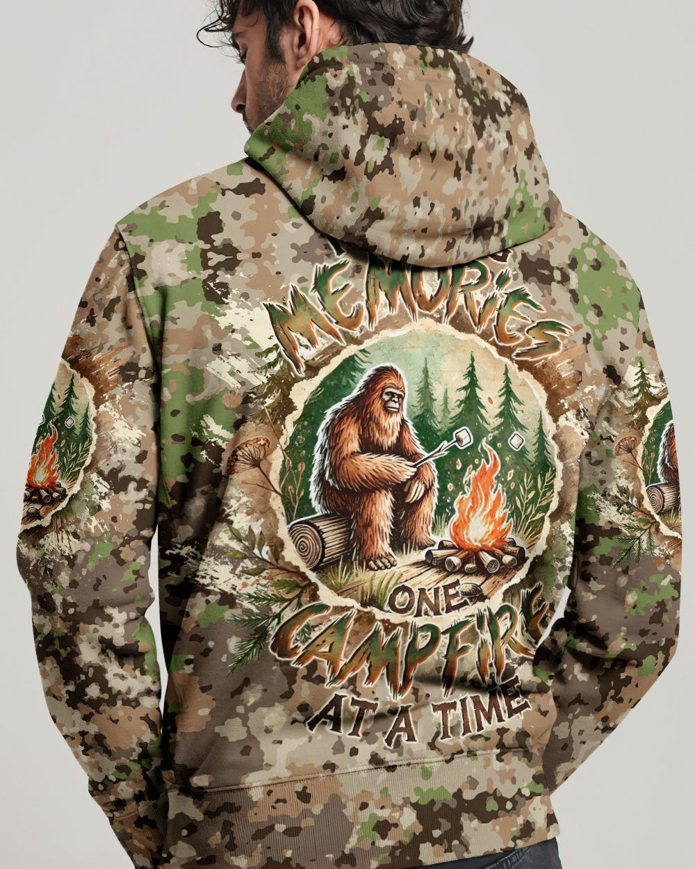 MAKING MEMORIES ONE CAMPFIRE AT A TIME BIGFOOT ALL OVER PRINT - TLTW1212248