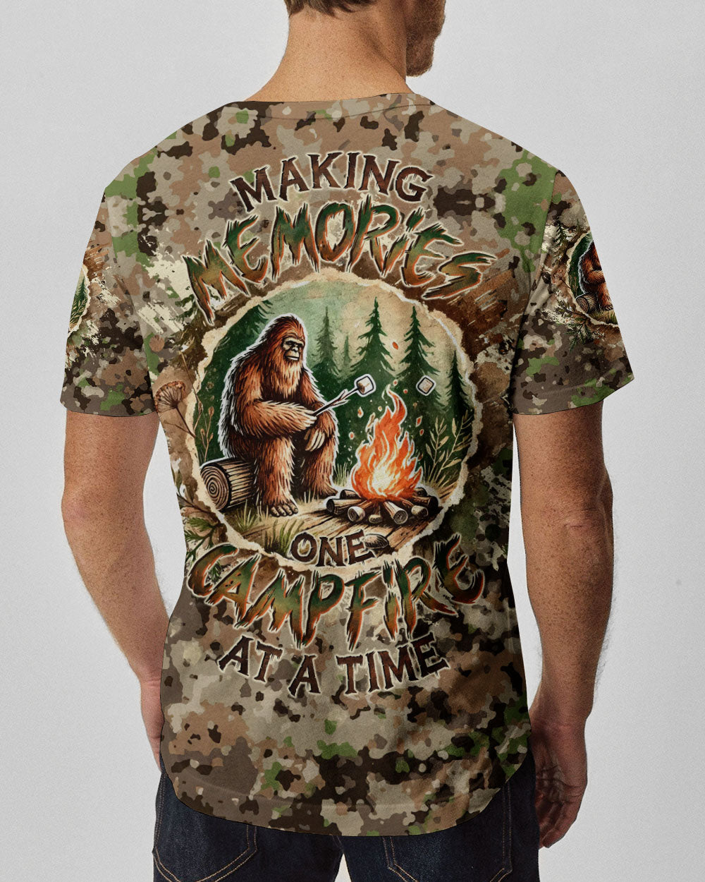 MAKING MEMORIES ONE CAMPFIRE AT A TIME BIGFOOT ALL OVER PRINT - TLTW1212248