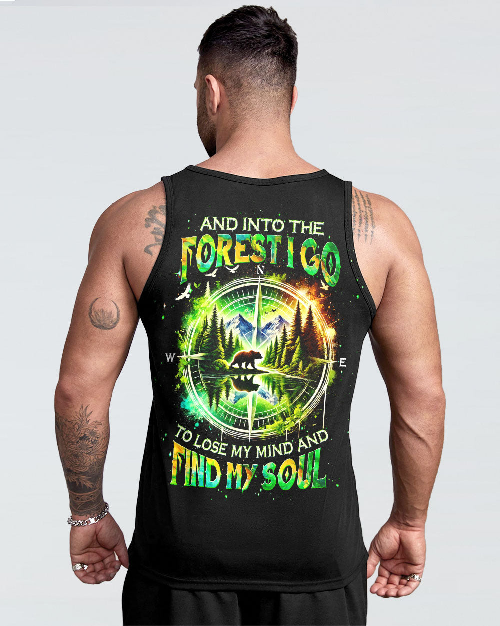 AND INTO THE FOREST I GO BEAR COMPASS ALL OVER PRINT - TLTW1401253