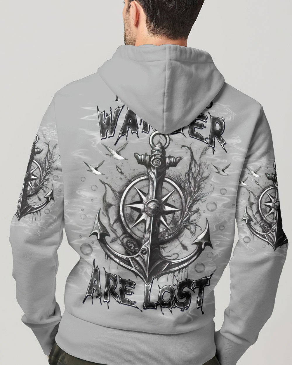 NOT ALL WHO WANDER ARE LOST ANCHOR COMPASS ALL OVER PRINT - TLTW1402252