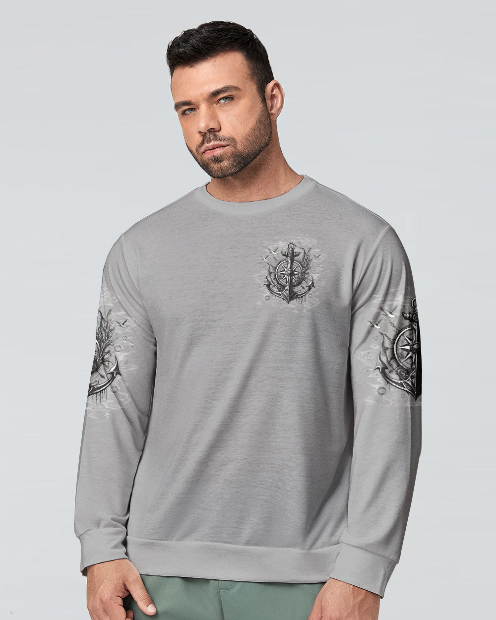 NOT ALL WHO WANDER ARE LOST ANCHOR COMPASS ALL OVER PRINT - TLTW1402252