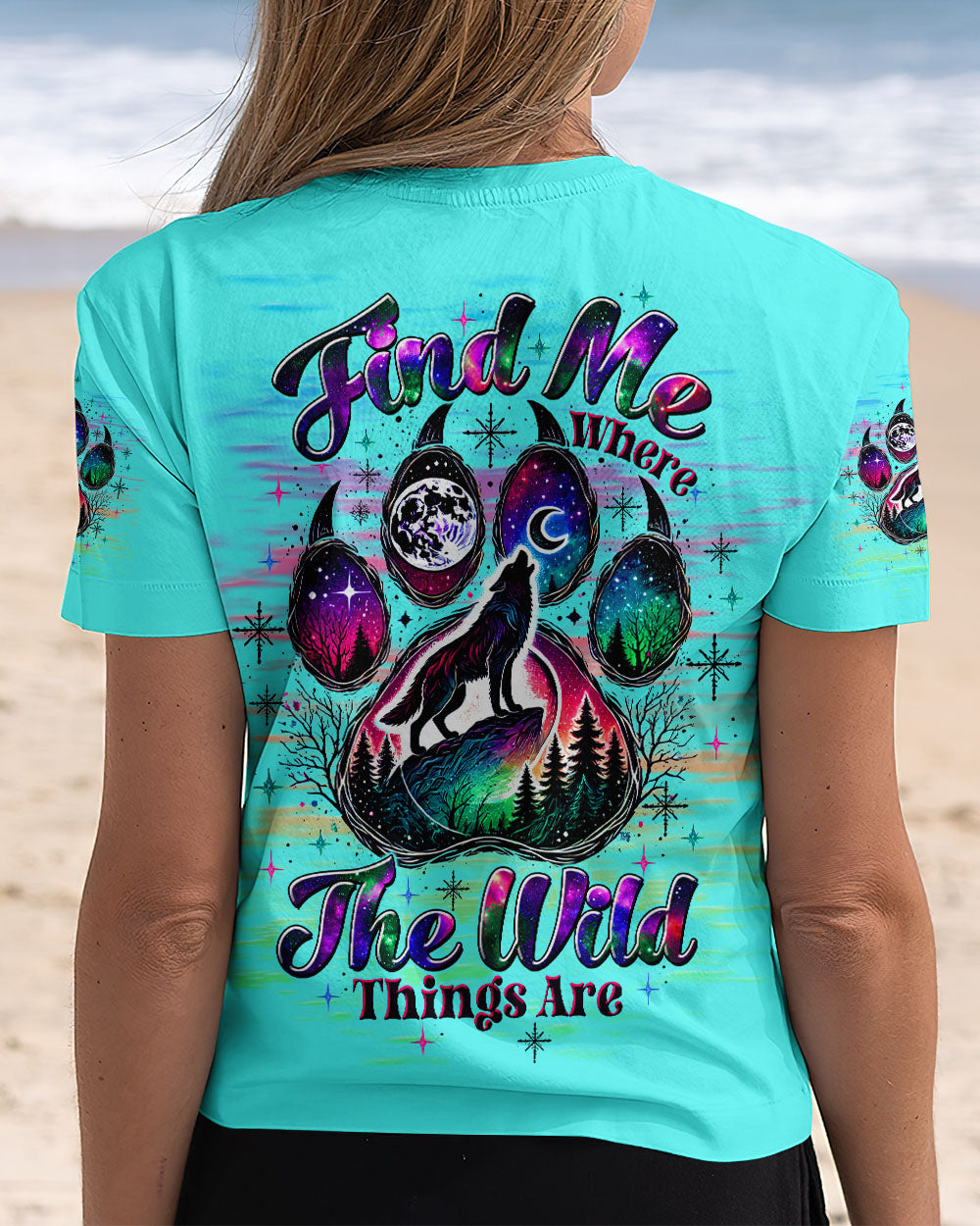  FIND ME WHERE THE WILD THINGS ARE WOLF ALL OVER PRINT  - TLTW1511245
