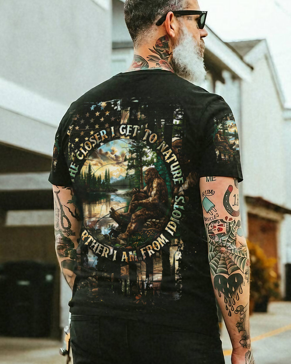 THE CLOSER I GET TO NATURE BIGFOOT FISHING ALL OVER PRINT - TLTW1609242