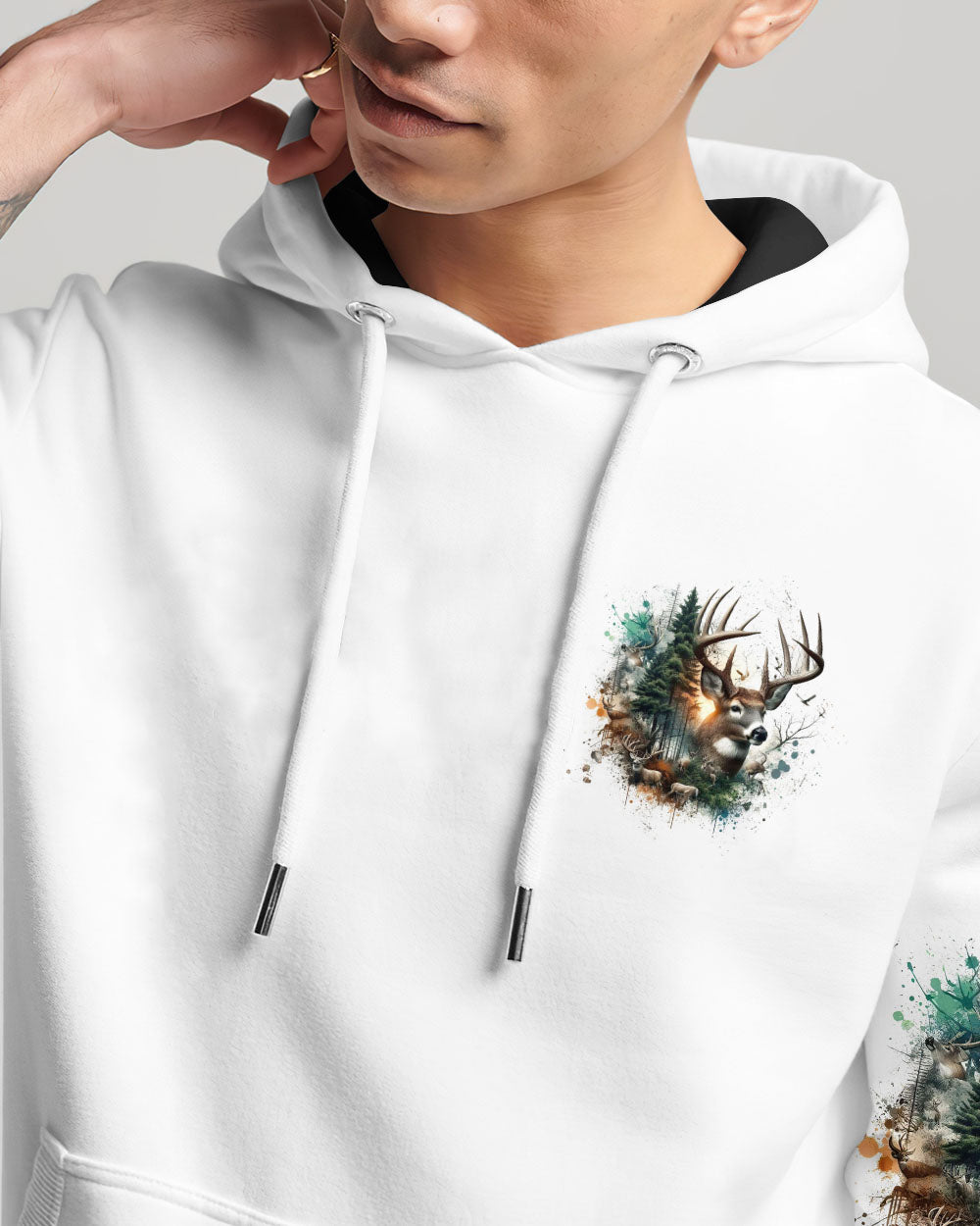 THE CLOSER I GET TO NATURE DEER HUNTING ALL OVER PRINT - TLTW1707242