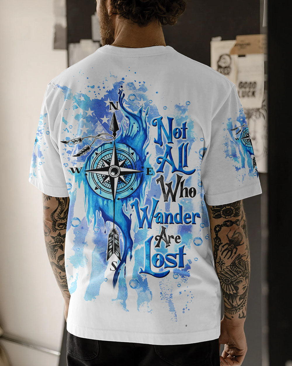 NOT ALL WHO WANDER ARE LOST COMPASS ALL OVER PRINT - TLTW1902254