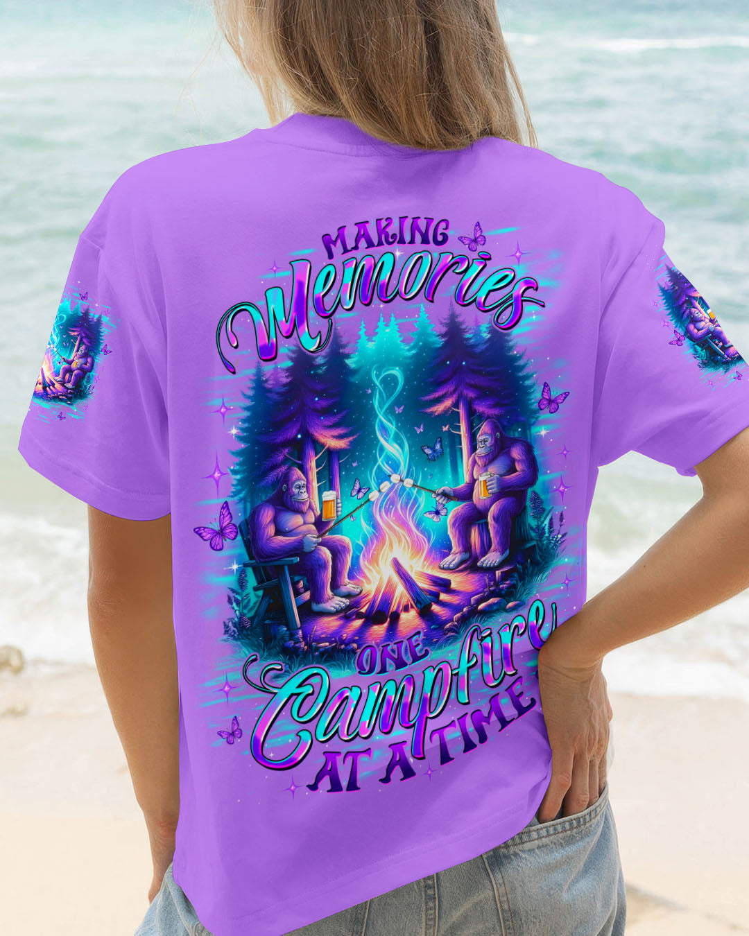 MAKING MEMORIES ONE CAMPFIRE AT A TIME BIGFOOT ALL OVER PRINT - TLTW1911253