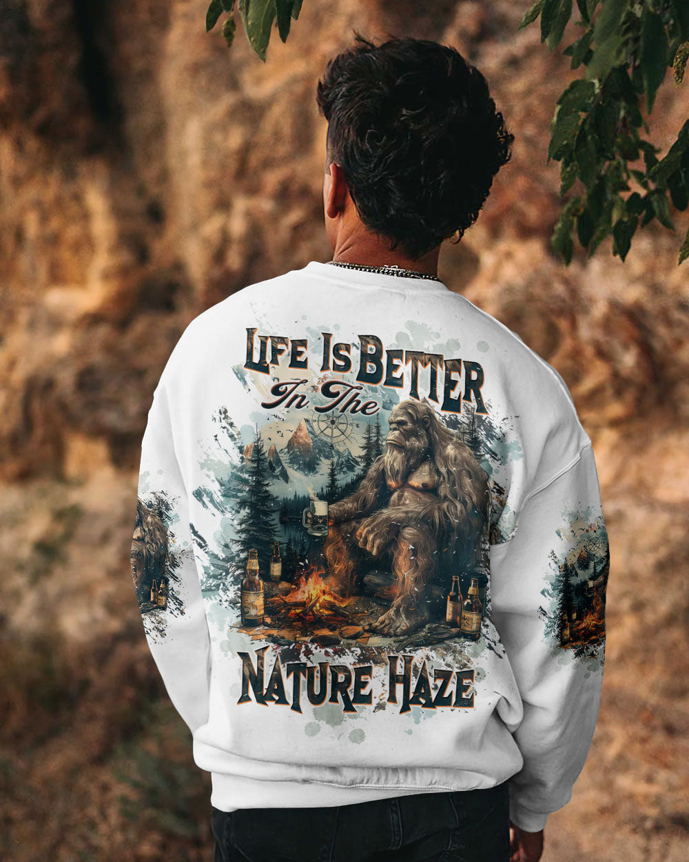 LIFE IS BETTER IN THE NATURE HAZE BIGFOOT ALL OVER PRINT - TLTW2011243