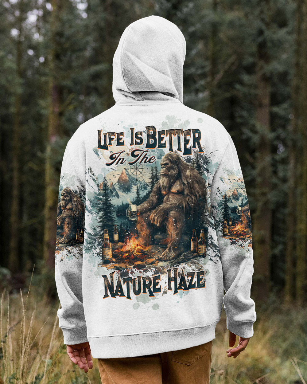 LIFE IS BETTER IN THE NATURE HAZE BIGFOOT ALL OVER PRINT - TLTW2011243