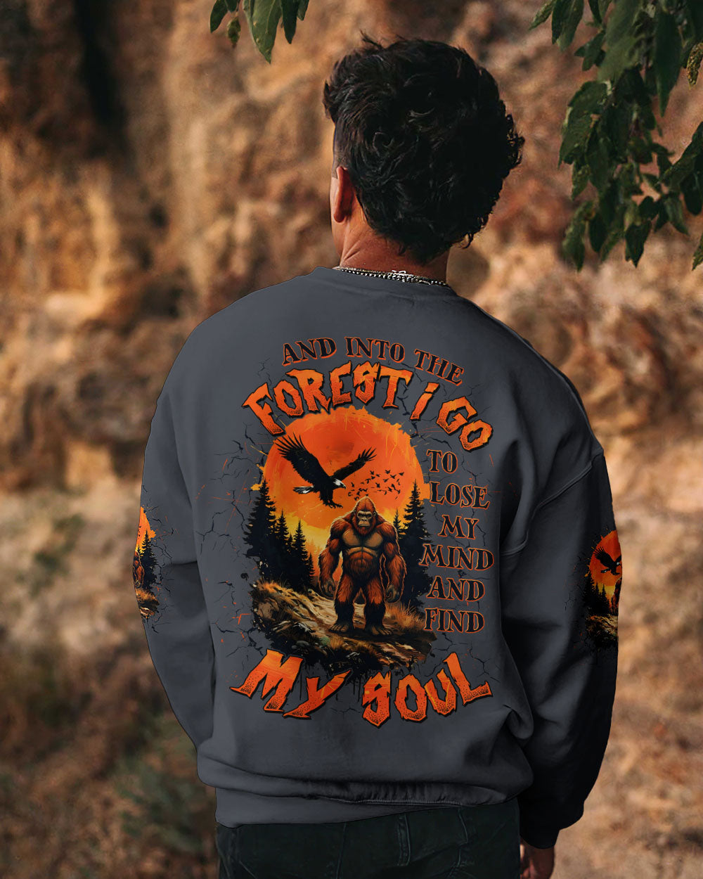 AND INTO THE FOREST I GO BIGFOOT ALL OVER PRINT - TLTW2011254