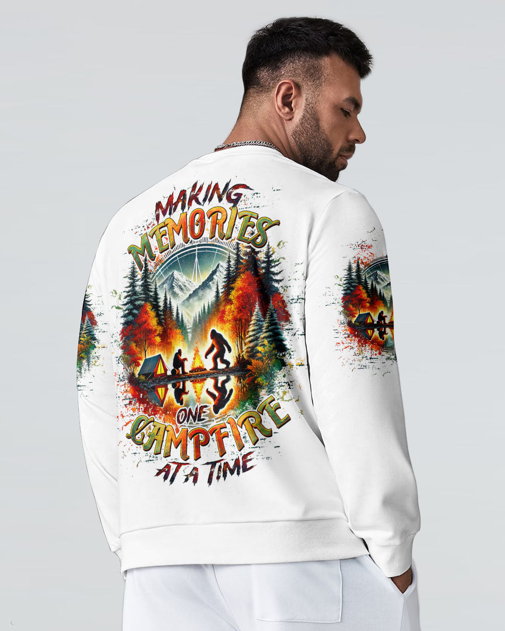 MAKING MEMORIES ONE CAMPFIRE AT A TIME BIGFOOT ALL OVER PRINT  - TLTW2301253
