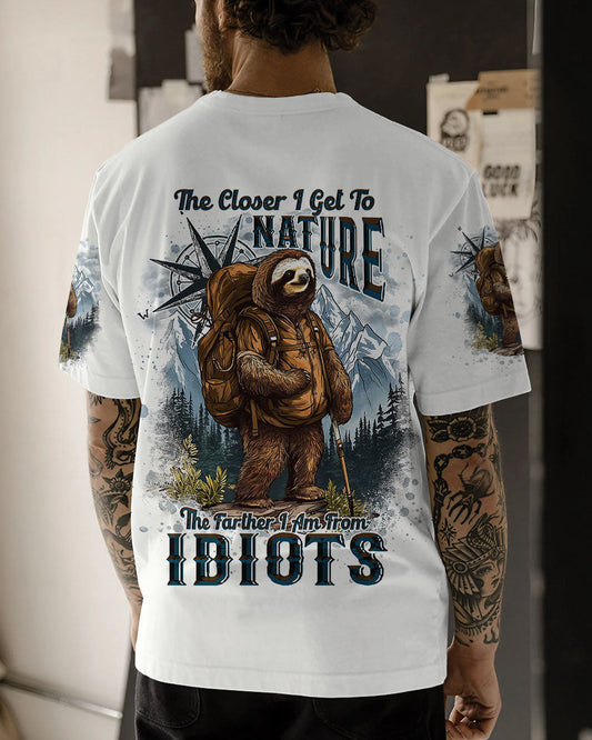 THE CLOSER I GET TO NATURE SLOTH ALL OVER PRINT - TLTW2307242