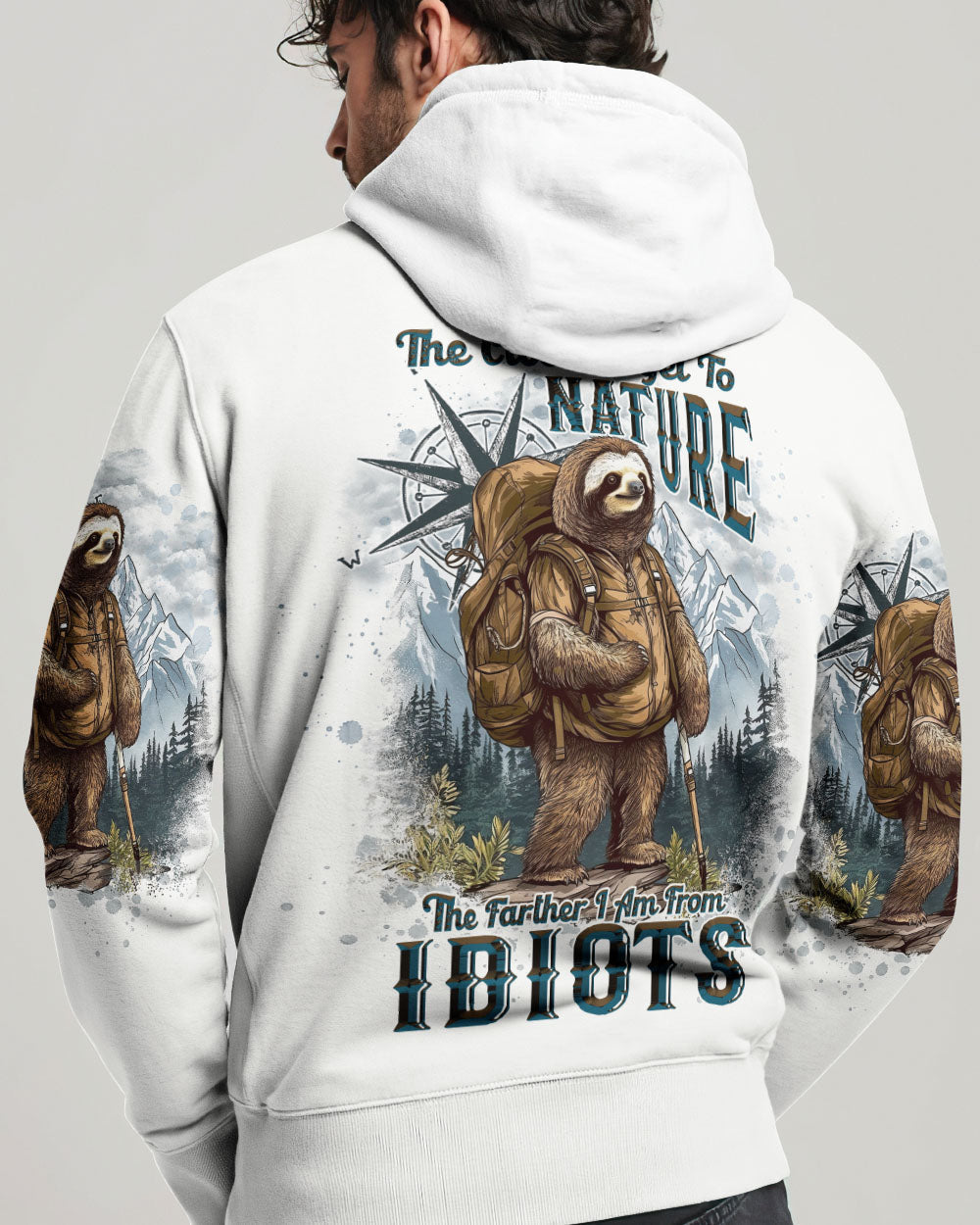 THE CLOSER I GET TO NATURE SLOTH ALL OVER PRINT - TLTW2307242
