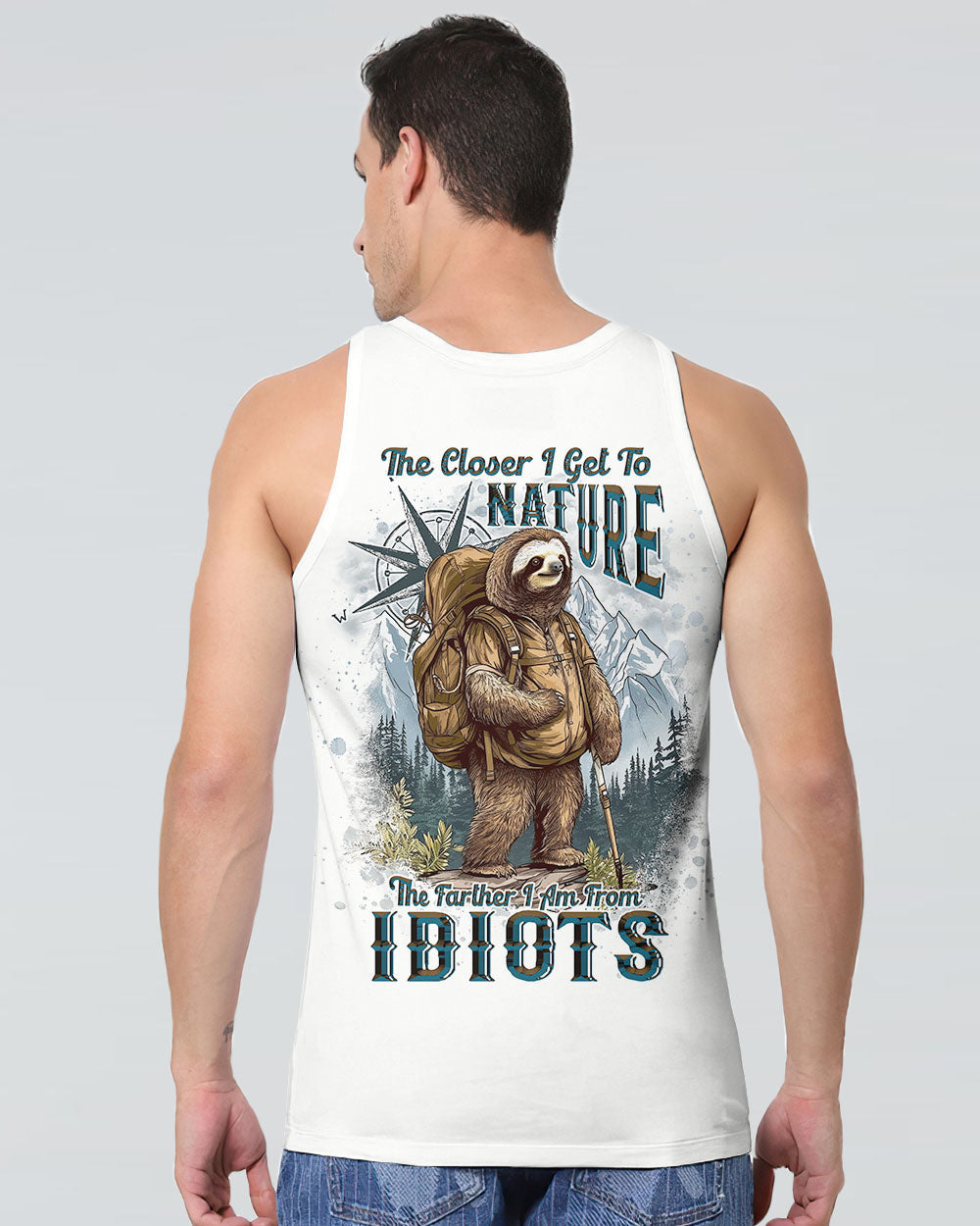 THE CLOSER I GET TO NATURE SLOTH ALL OVER PRINT - TLTW2307242