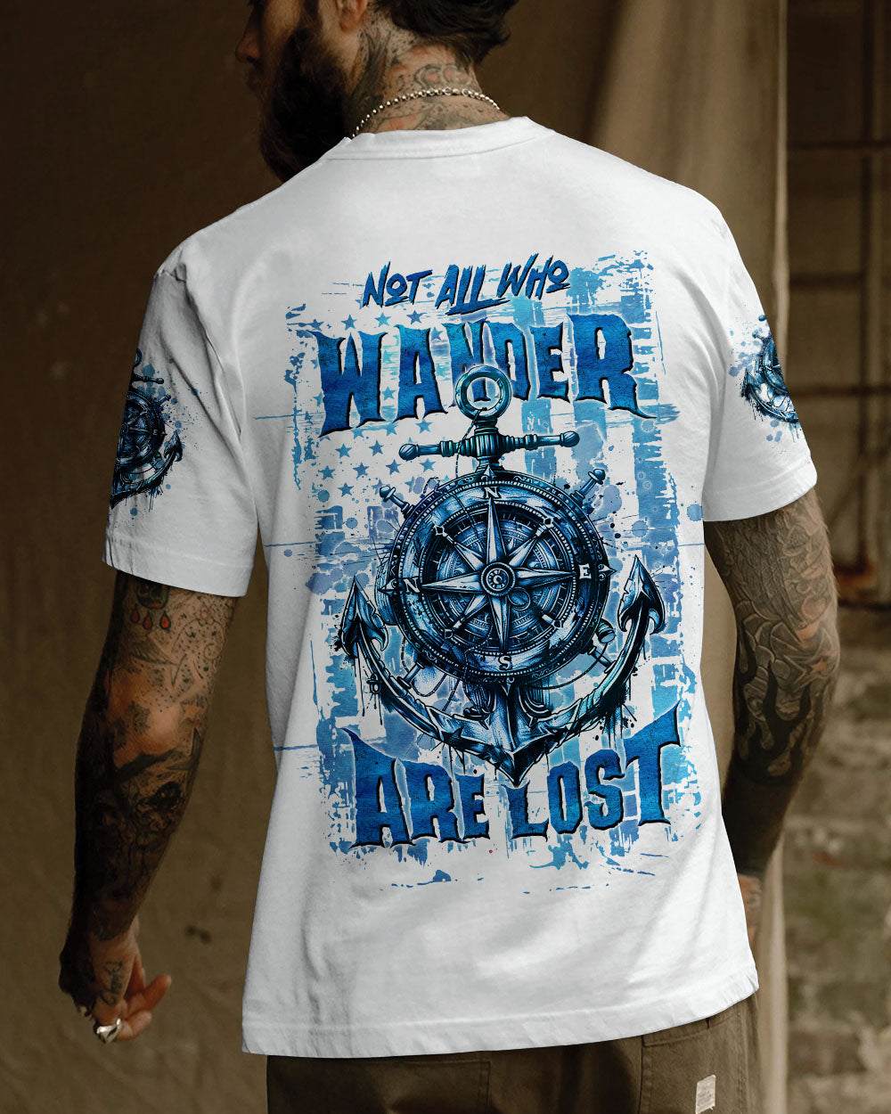 NOT ALL WHO WANDER ARE LOST ANCHOR COMPASS ALL OVER PRINT - TLTW2407243