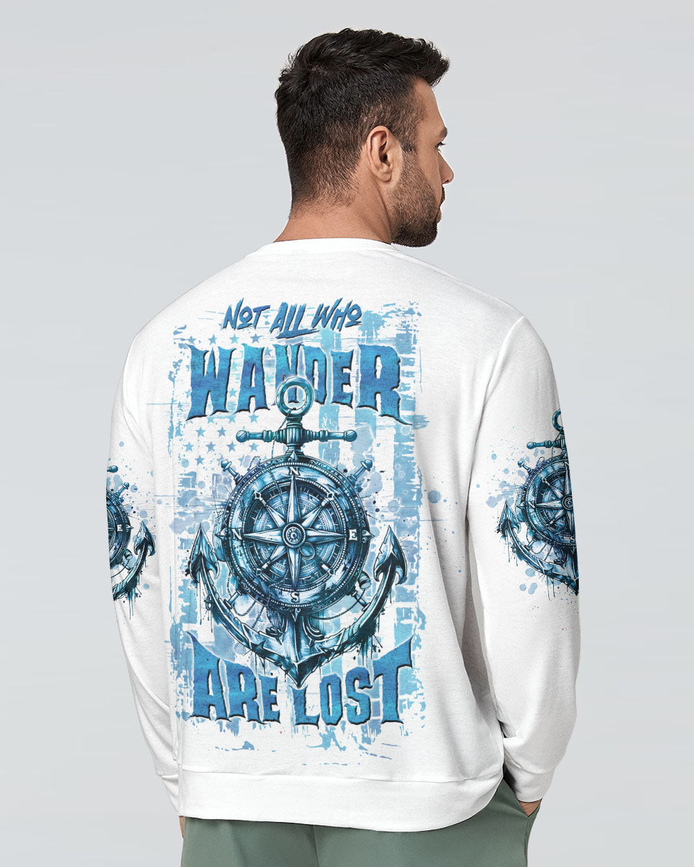 NOT ALL WHO WANDER ARE LOST ANCHOR COMPASS ALL OVER PRINT - TLTW2407243