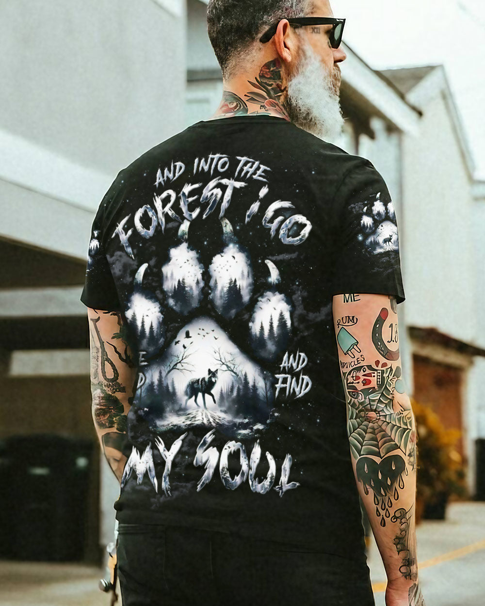 AND INTO THE FOREST I GO WOLF ALL OVER PRINT  - TLTW2603252
