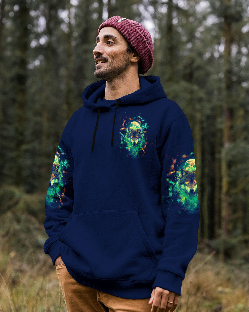 AND INTO THE FOREST I GO WOLF ALL OVER PRINT  - TLTW2703253