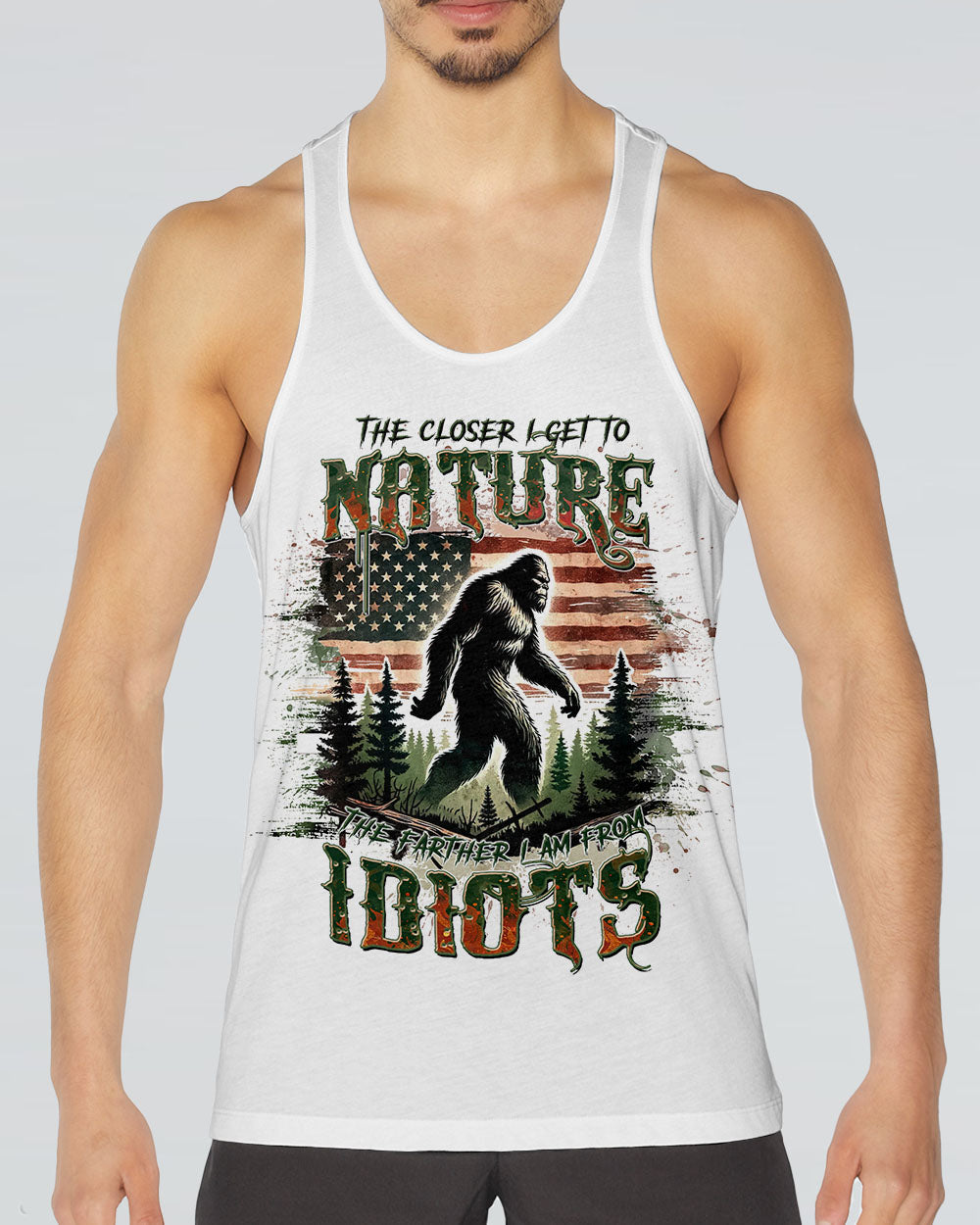 THE CLOSER I GET TO NATURE BIGFOOT ALL OVER PRINT  - TLTW2802253
