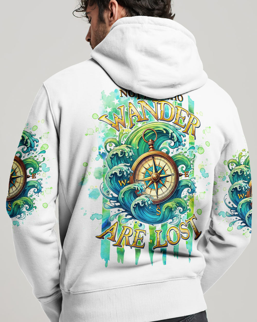 NOT ALL WHO WANDER ARE LOST COMPASS ALL OVER PRINT - TLTW3107243