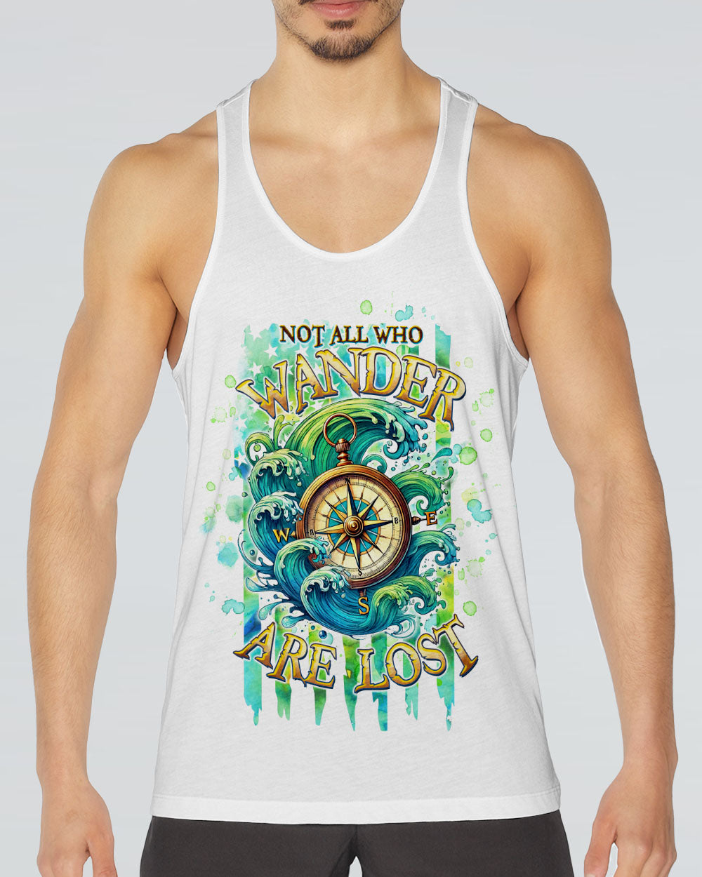 NOT ALL WHO WANDER ARE LOST COMPASS ALL OVER PRINT - TLTW3107243