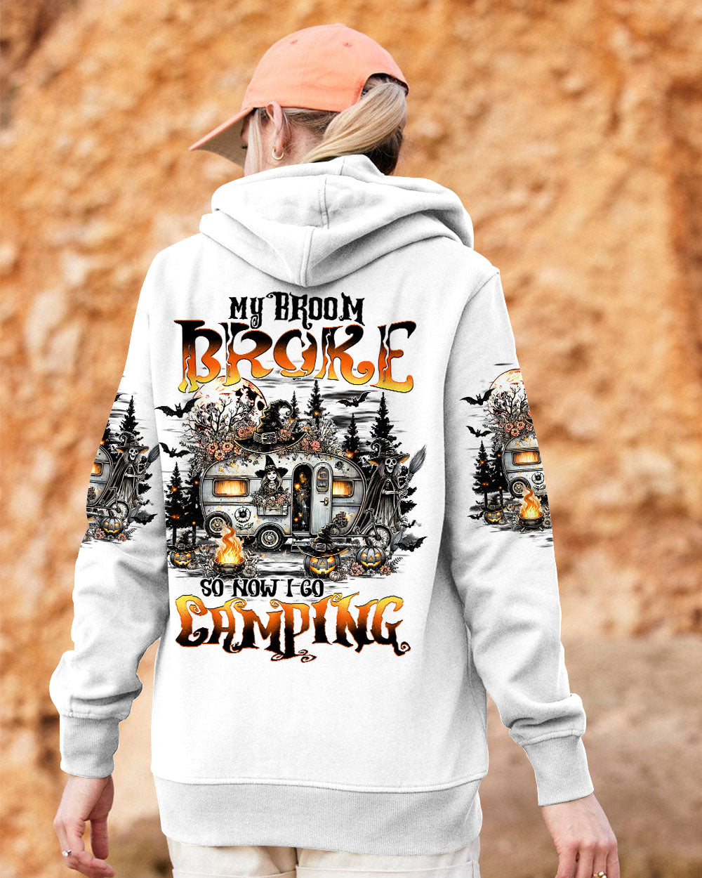 MY BROOM BROKE SO NOW I GO CAMPING HALLOWEEN ALL OVER PRINT - TY1208241