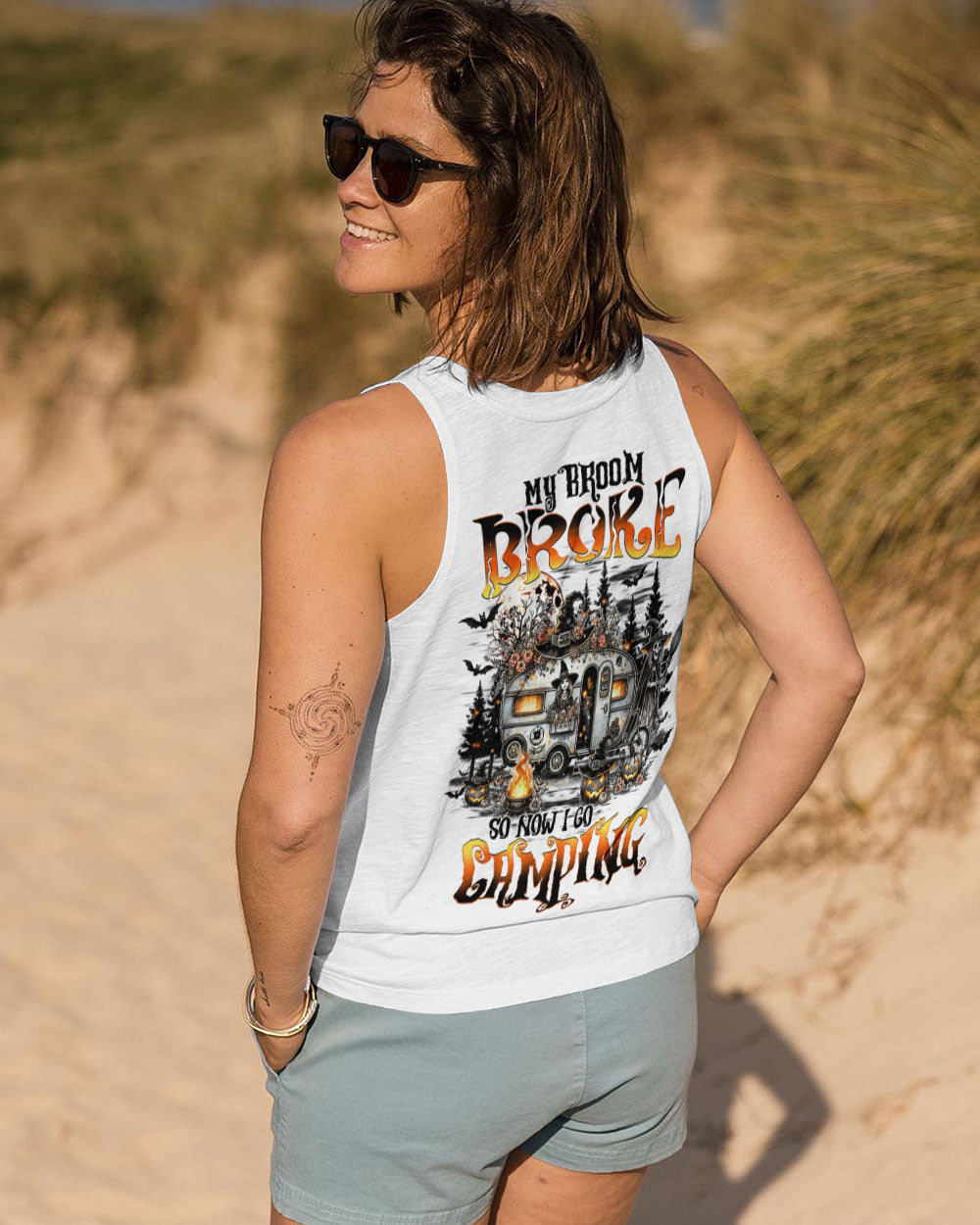 MY BROOM BROKE SO NOW I GO CAMPING HALLOWEEN ALL OVER PRINT - TY1208241