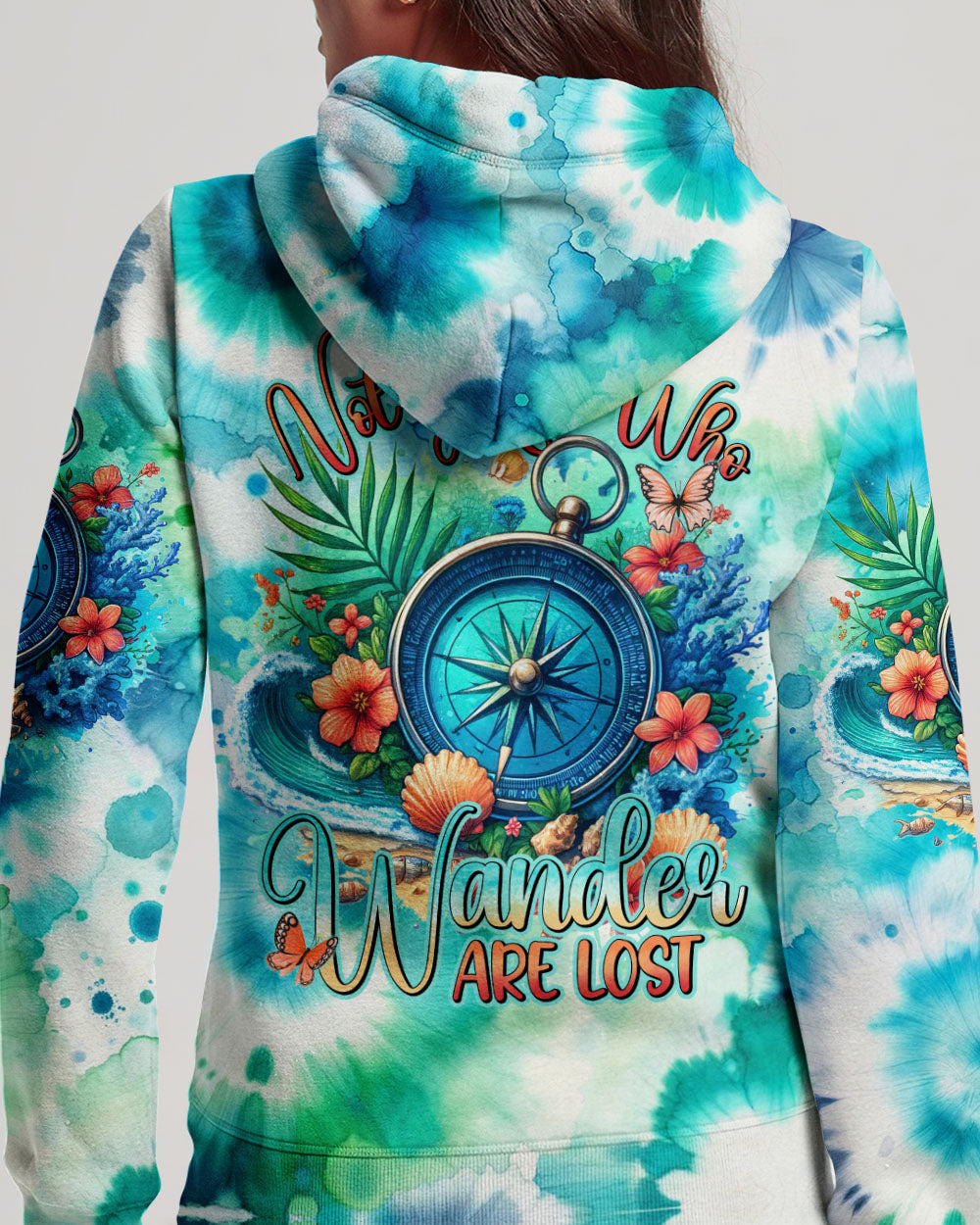 NOT ALL WHO WANDER ARE LOST TIE DYE ALL OVER PRINT - TYHI2705241