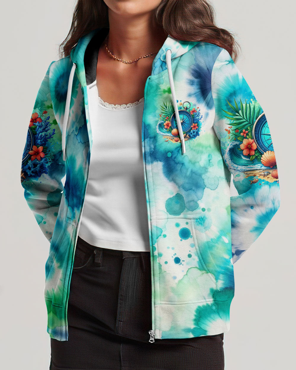 NOT ALL WHO WANDER ARE LOST TIE DYE ALL OVER PRINT - TYHI2705241