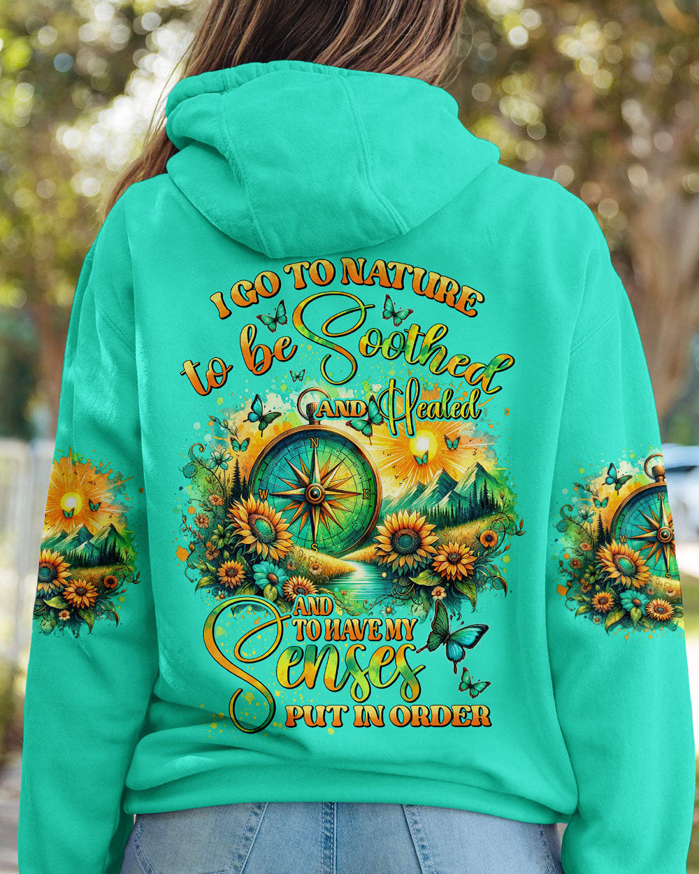 I GO TO NATURE TO BE SOOTHED AND HEALED COMPASS ALL OVER PRINT - TYHI2705242