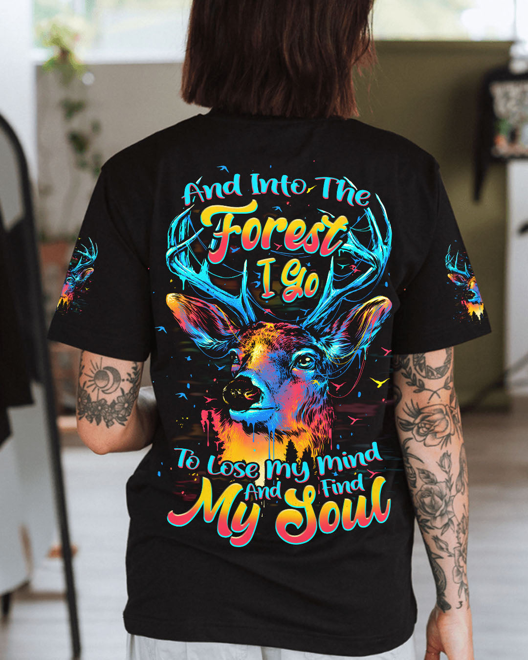 AND INTO THE FOREST I GO DEER ALL OVER PRINT - TYPQ1908253