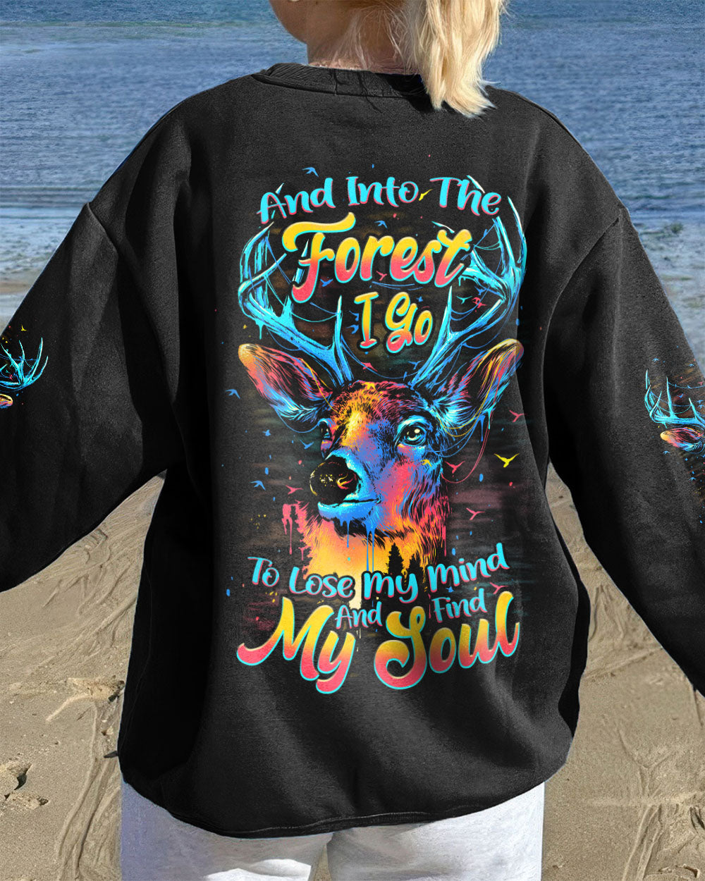 AND INTO THE FOREST I GO DEER ALL OVER PRINT - TYPQ1908253
