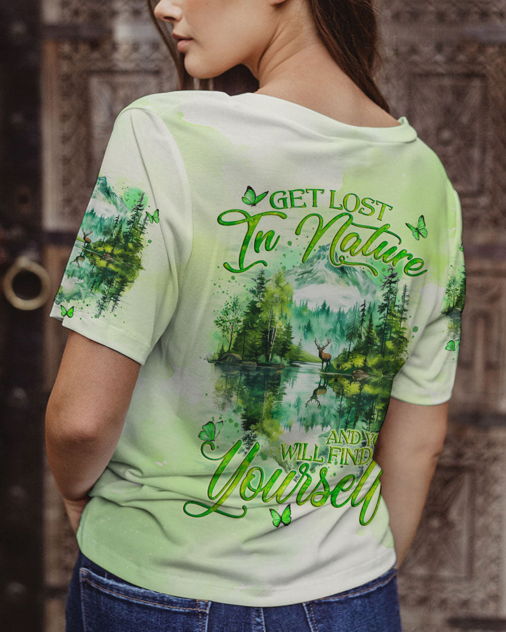 GET LOST IN NATURE AND FIND YOURSELF COMPASS ALL OVER PRINT - TYQY0110244