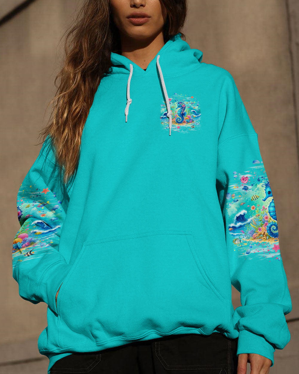 WILD BEAUTIFUL AND FREE SEAHORSE ALL OVER PRINT - TYQY0306245