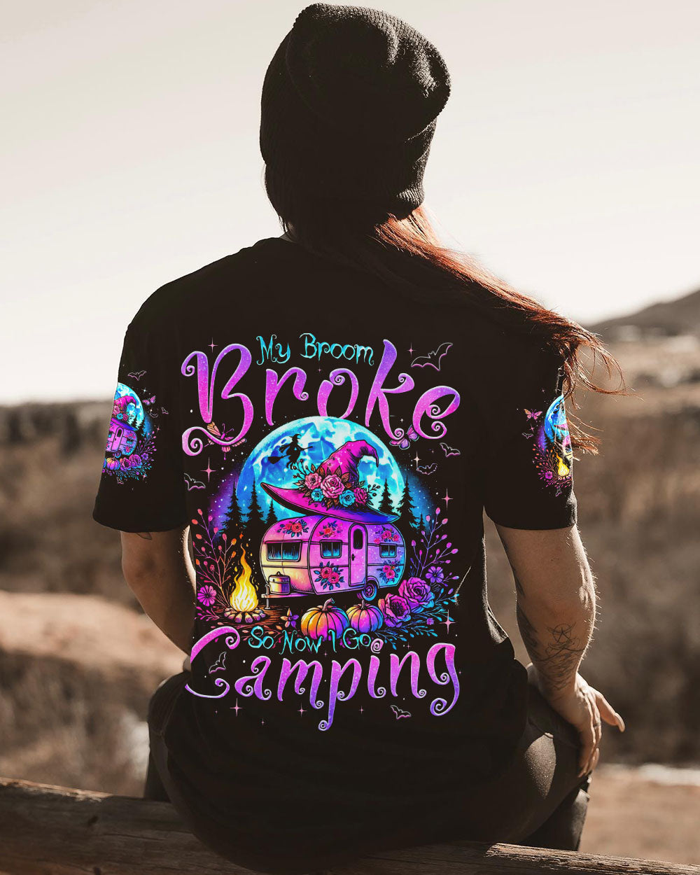 MY BROOM BROKE SO NOW I GO CAMPING HALLOWEEN ALL OVER PRINT - TYQY0508244