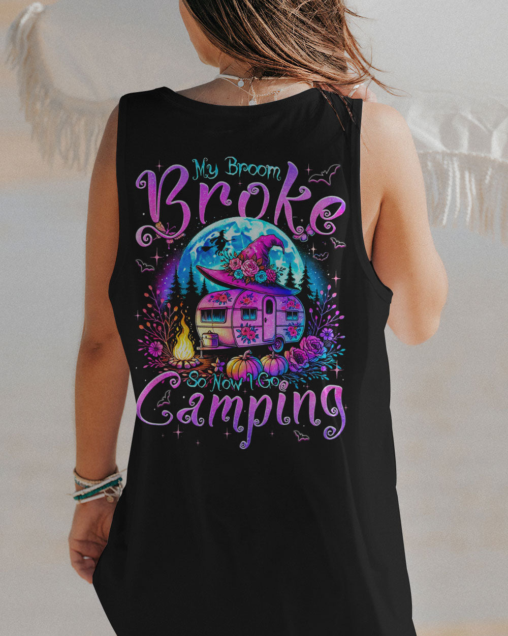 MY BROOM BROKE SO NOW I GO CAMPING HALLOWEEN ALL OVER PRINT - TYQY0508244
