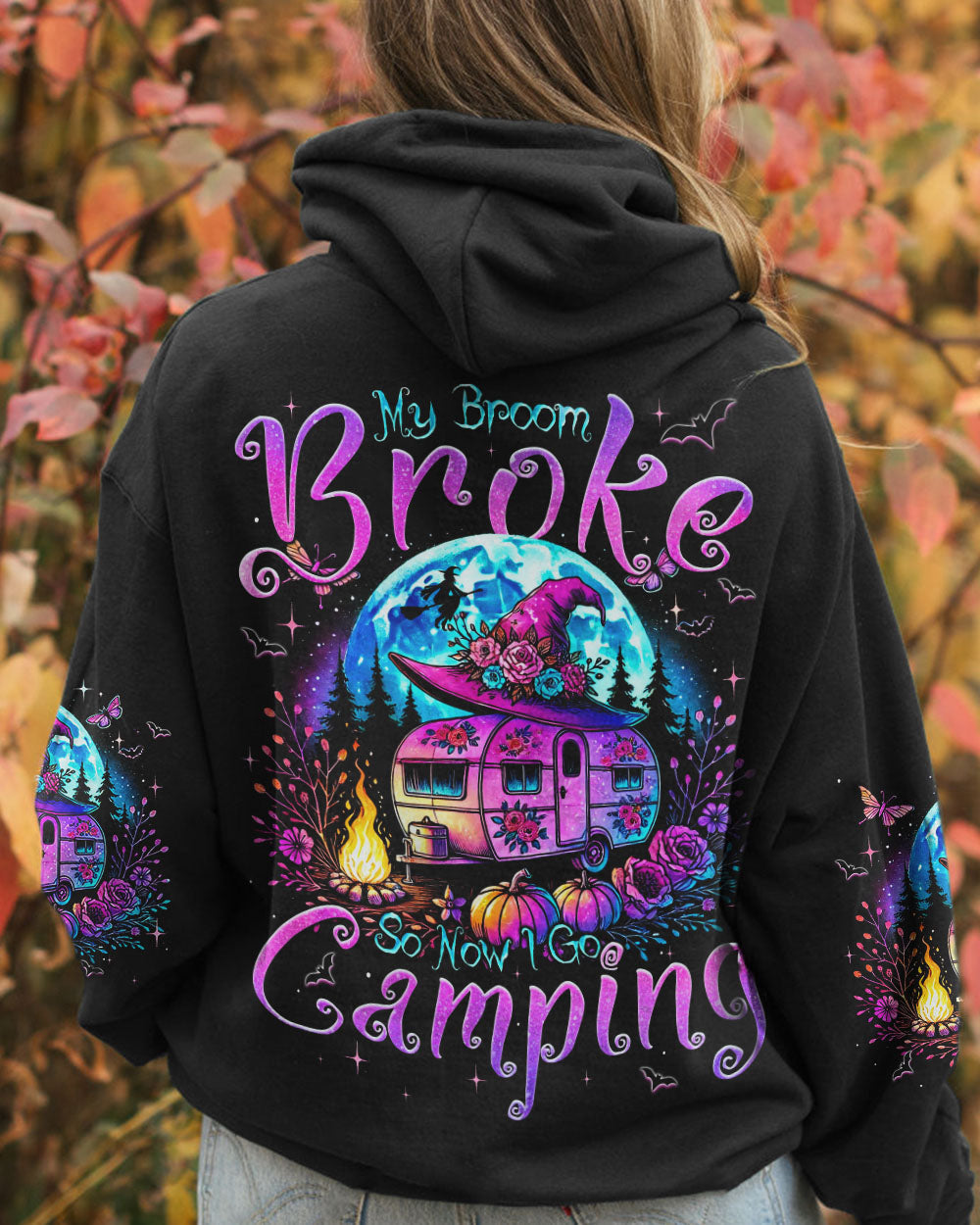 MY BROOM BROKE SO NOW I GO CAMPING HALLOWEEN ALL OVER PRINT - TYQY0508244