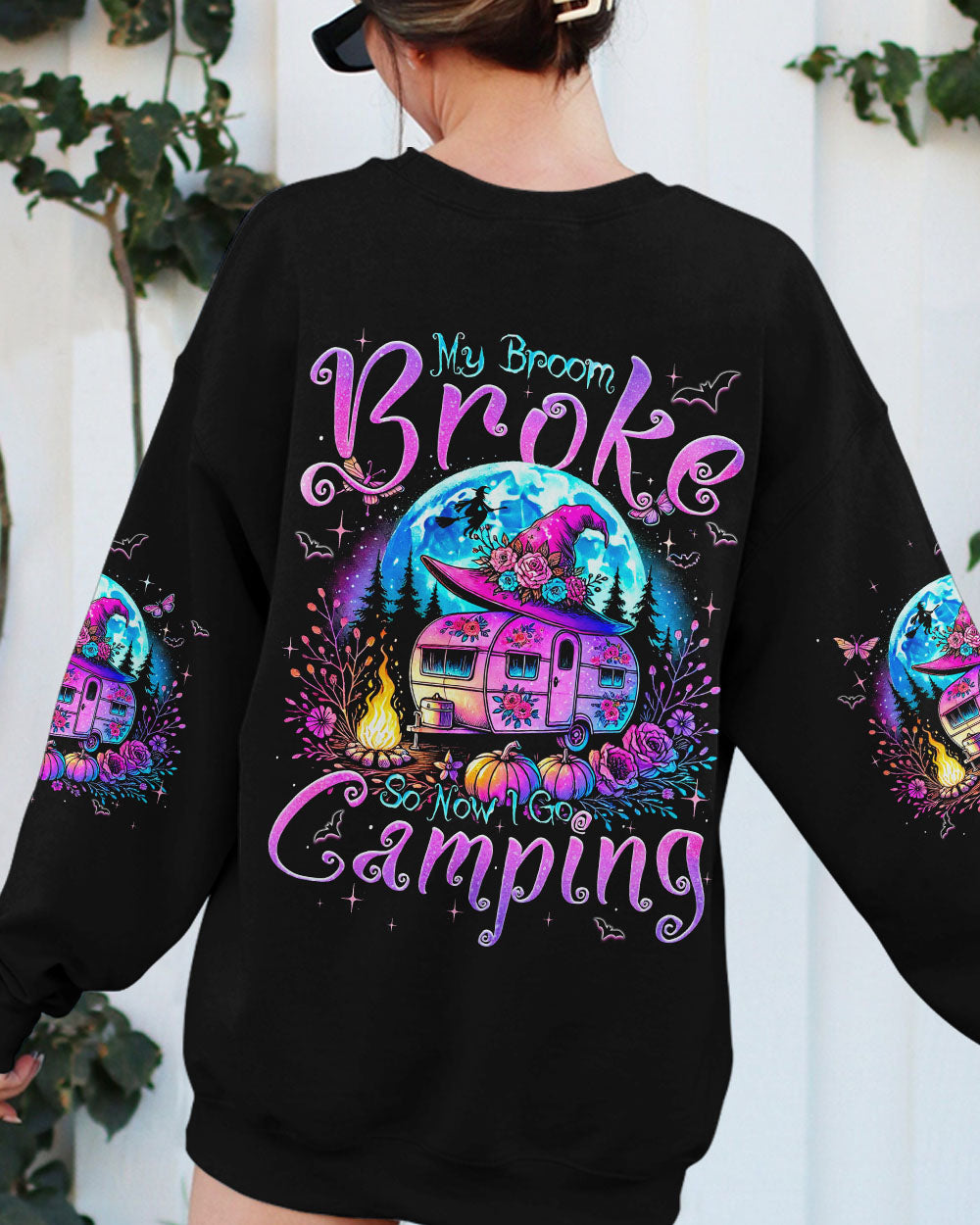 MY BROOM BROKE SO NOW I GO CAMPING HALLOWEEN ALL OVER PRINT - TYQY0508244