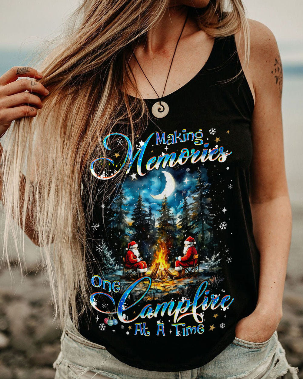 MAKING MEMORIES ONE CAMPFIRE AT A TIME CHRISTMAS ALL OVER PRINT - TYQY0510241