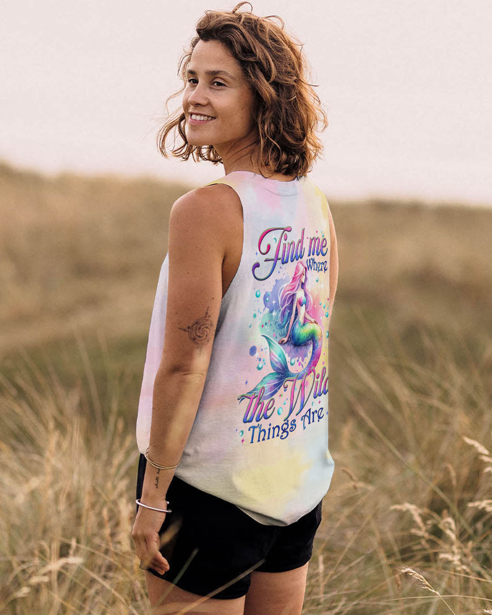FIND ME WHERE THE WILD THINGS ARE MERMAID ALL OVER PRINT - TYQY0811241