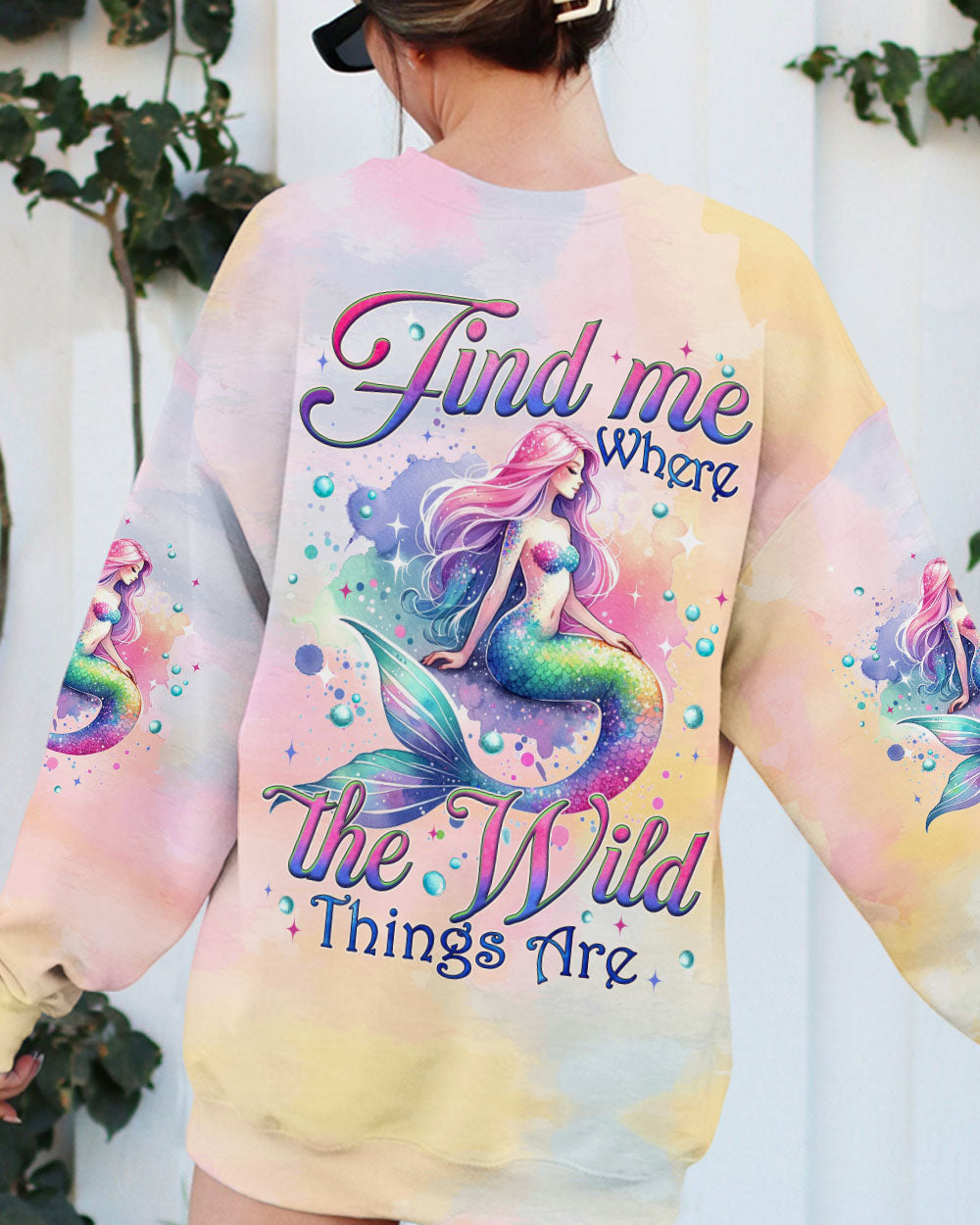 FIND ME WHERE THE WILD THINGS ARE MERMAID ALL OVER PRINT - TYQY0811241