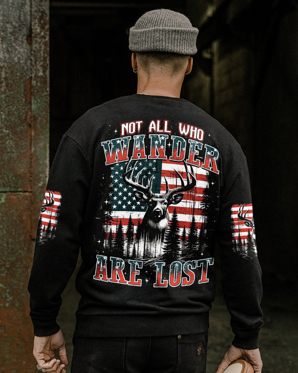 NOT ALL WHO WANDER ARE LOST DEER ALL OVER PRINT - TYQY0911243