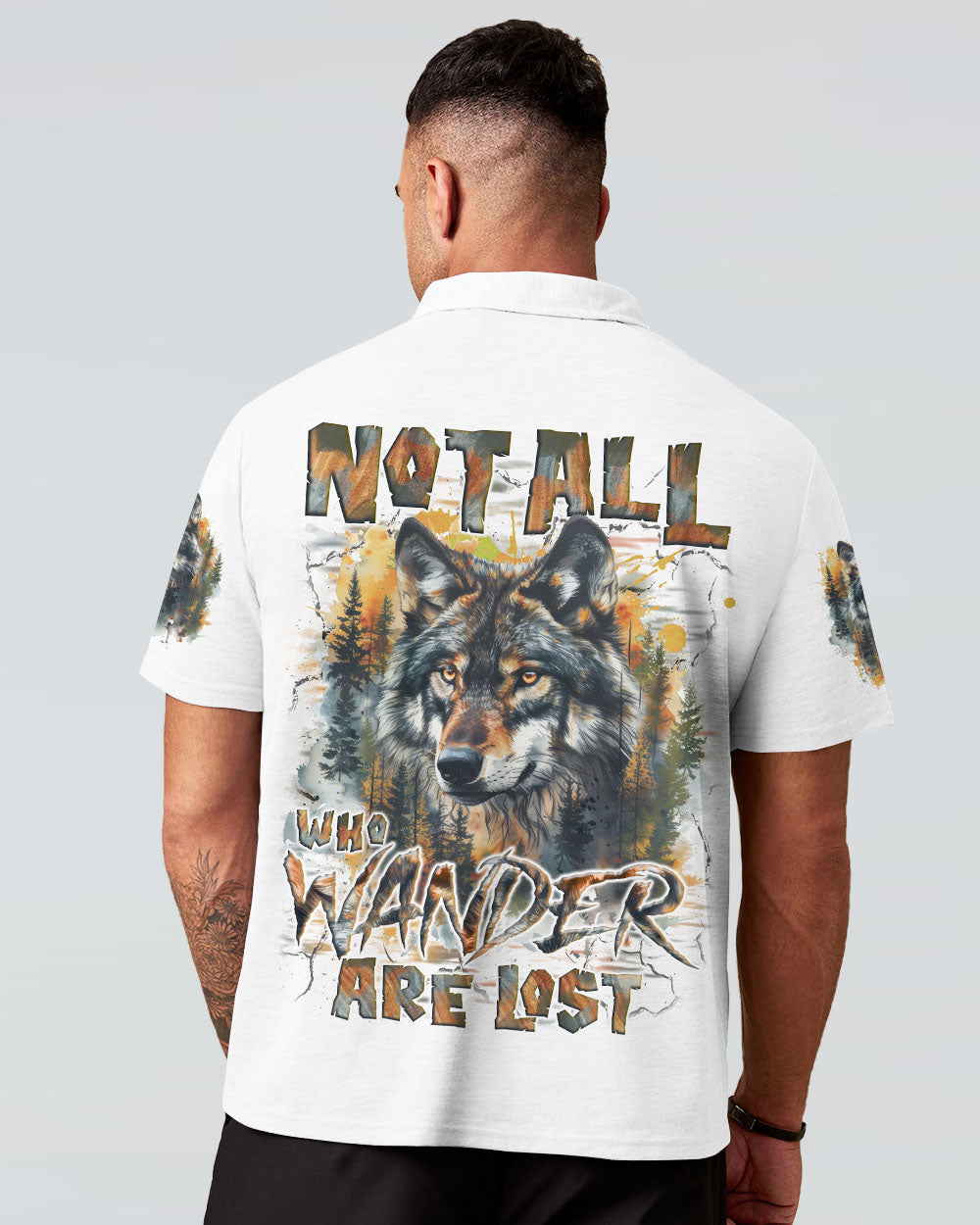NOT ALL WHO WANDER ARE LOST WOLF ALL OVER PRINT - TYQY1009241