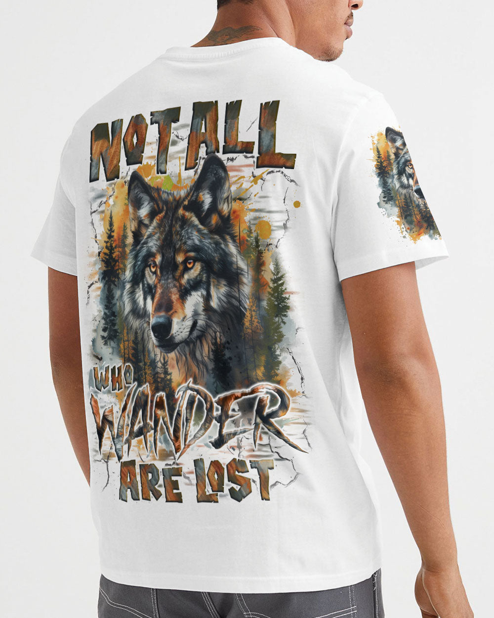 NOT ALL WHO WANDER ARE LOST WOLF ALL OVER PRINT - TYQY1009241