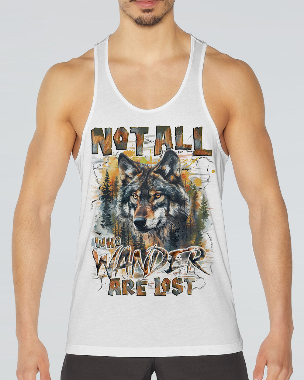 NOT ALL WHO WANDER ARE LOST WOLF ALL OVER PRINT - TYQY1009241