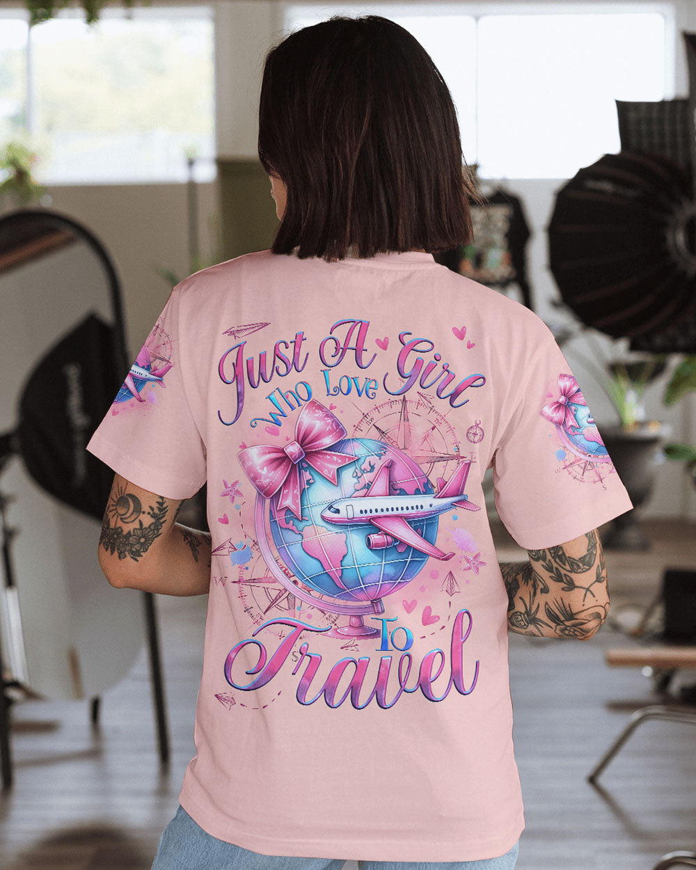 JUST A GIRL WHO LOVES TRAVEL ALL OVER PRINT - TYQY1102254