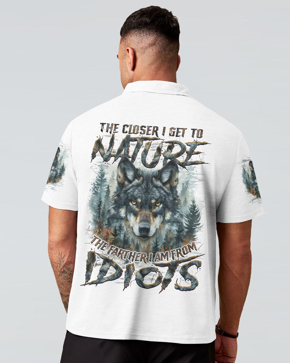 THE CLOSER I GET TO NATURE WOLF ALL OVER PRINT - TYQY1109242