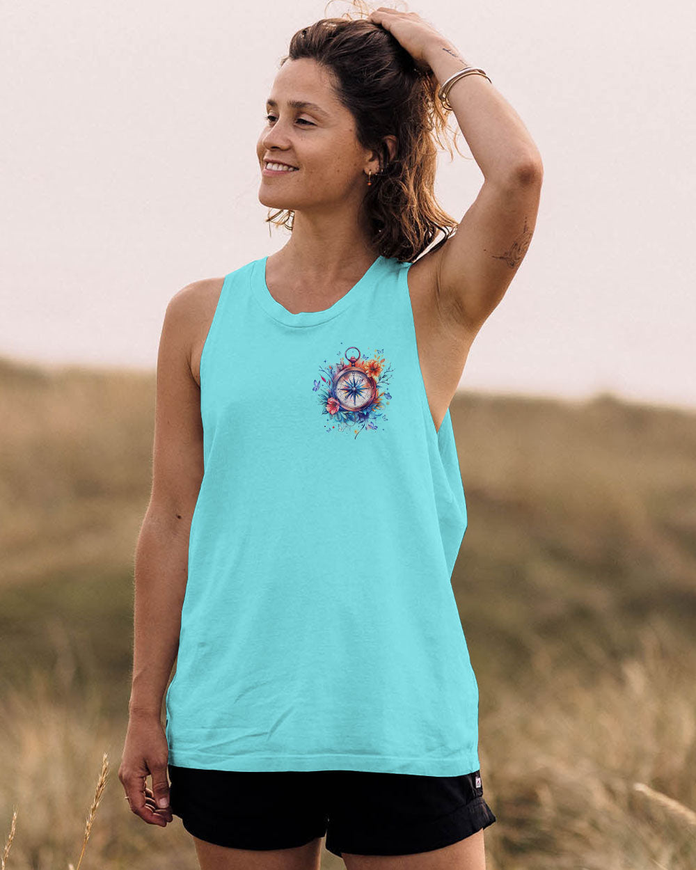 WANDER OFTEN WONDER ALWAYS COMPASS ALL OVER PRINT - TYQY1203253